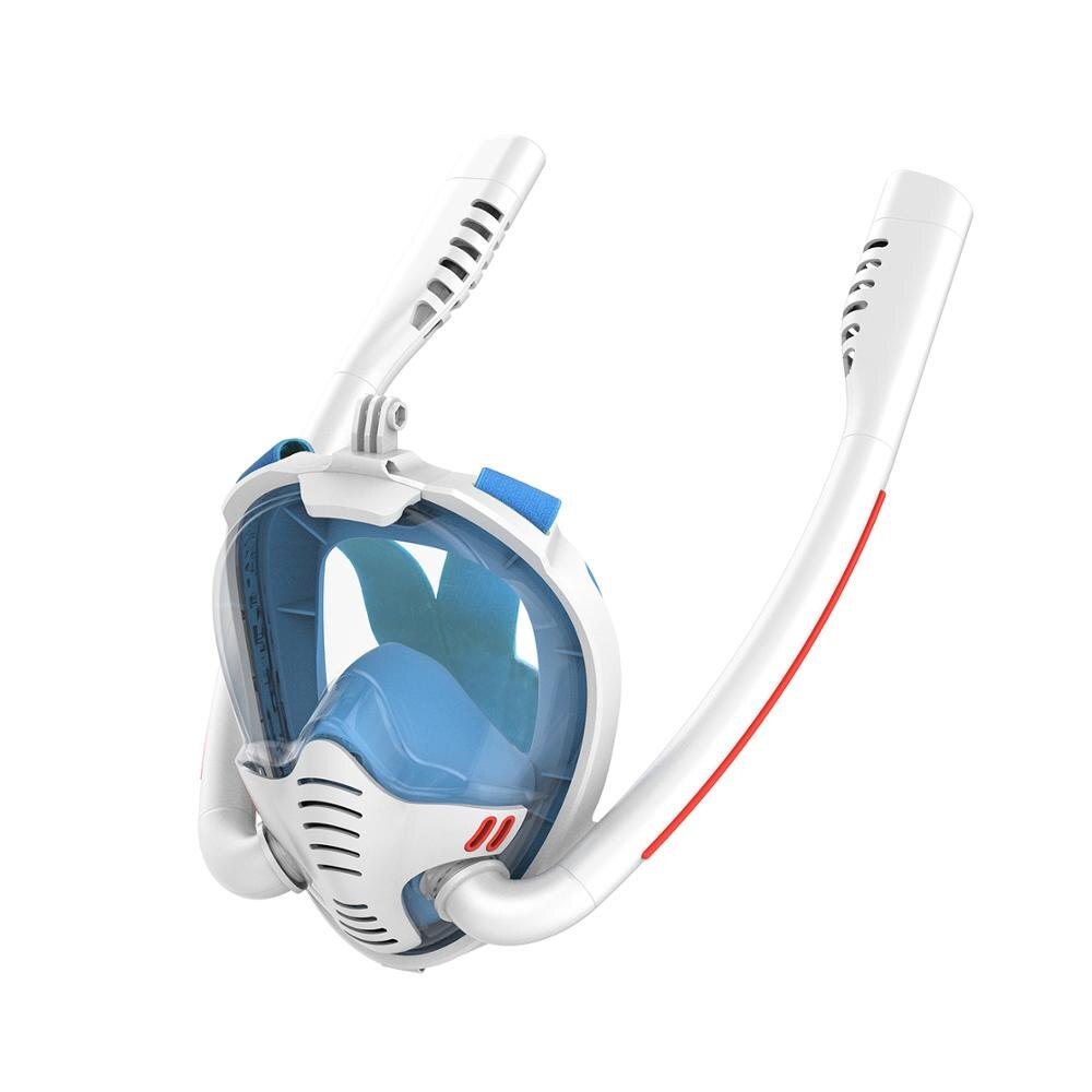 Nurkowanie maska dla dorosłych i dzieci podwodne Anti Fog pełna twarz Snorkeling pływanie nurkowanie maska K2 oddychanie separacja maska do nurkowania: COLOR10 / L/XL
