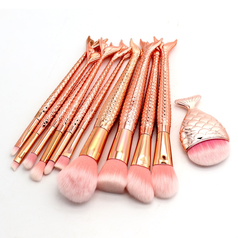 SinSo pinceau de maquillage sirène pinceaux de maquillage ensemble poudre Contour mélange Blush fard à paupières visage yeux cosmétique maquillage brosse trousse à outils