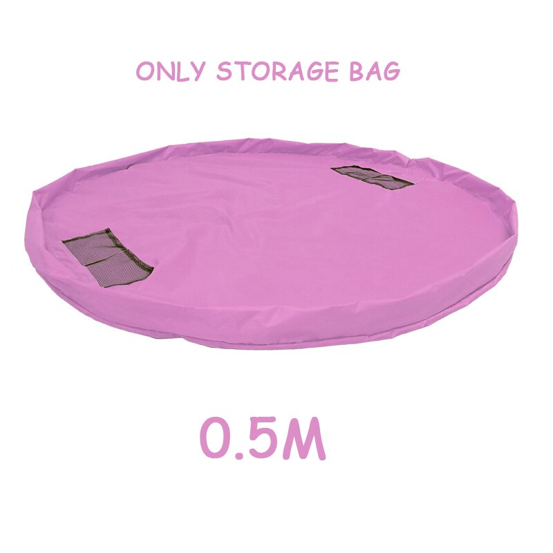 Slide away brinquedo clean-up saco de armazenamento fingir jogar brinquedos portáteis organizador doméstico recipientes de armazenamento à prova dwaterproof água cestas de armazenamento: Pink 0.5m