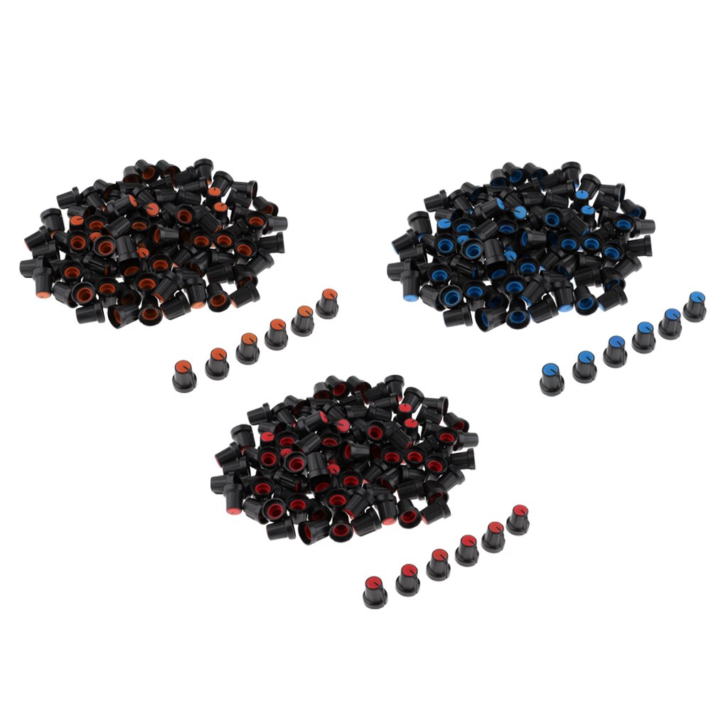 100 Pieces 6mm Plastic Potentiometer Control Volume Knobs Mini Cap
