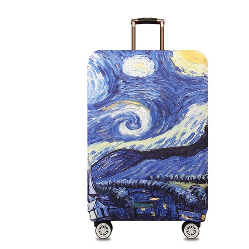 Travel Luggage Cover Suitcase Case Protector XL Travel Luggage Case Protective Floral Prints Elastic Stretch Fabric Anti-dust: c / L