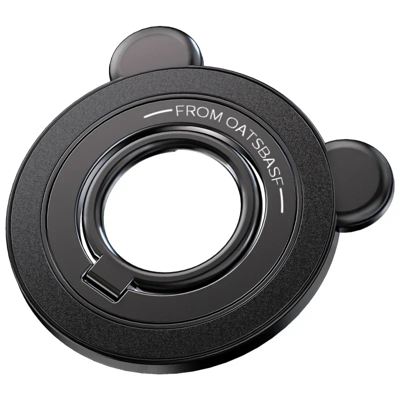 Oatsbasf Magnetischer Telefongriffhalter, tragbarer Telefonständer 360° ° Drehung 90er ° kippen verstellbarer Fingerring-Ständer für praktisch: Schwarz