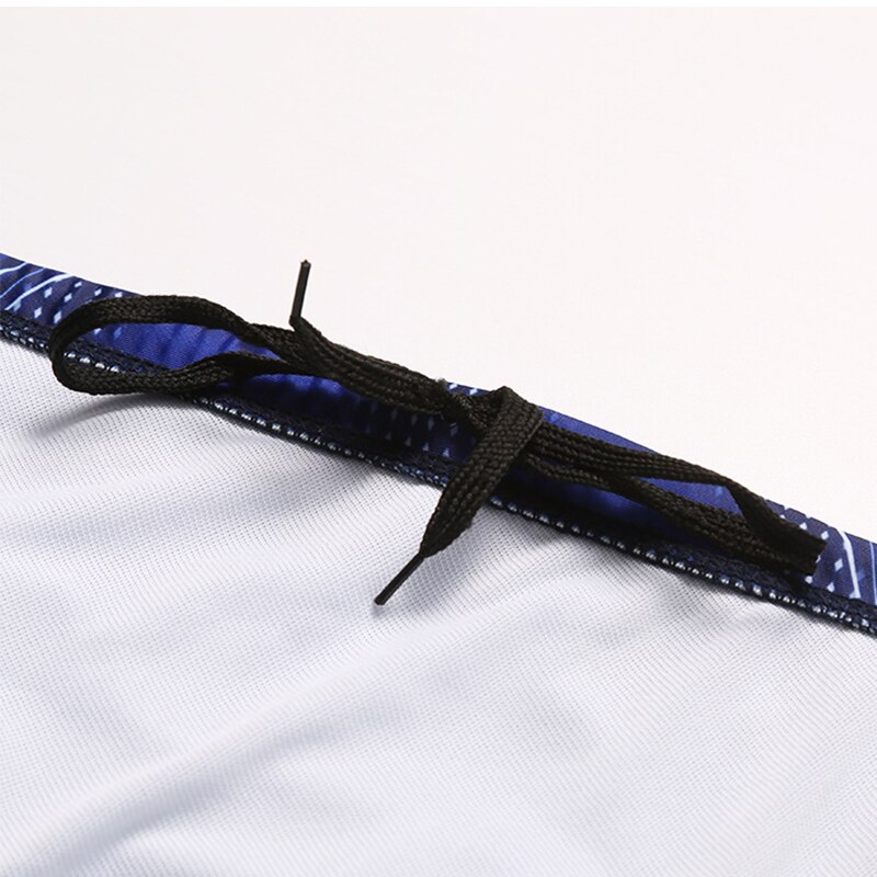 Bañador transpirable con estampado para hombre, ropa de playa para Surf, calzoncillos deportivos de cintura baja para correr, Tanga de baño,