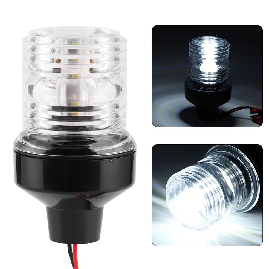 12V 5W IP65 White LED 360 Navigation Light Signal Lamp for Yachts Fishing Boats Cruises Navigation Signal Light