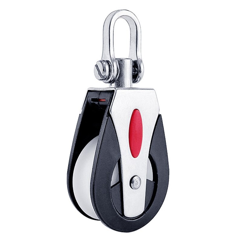 2Pcs Load Sheave Block Head Single Pulley Swivel Sailboat Plain Bearing Block Rope Runner Boat Accessories 1500Lbs