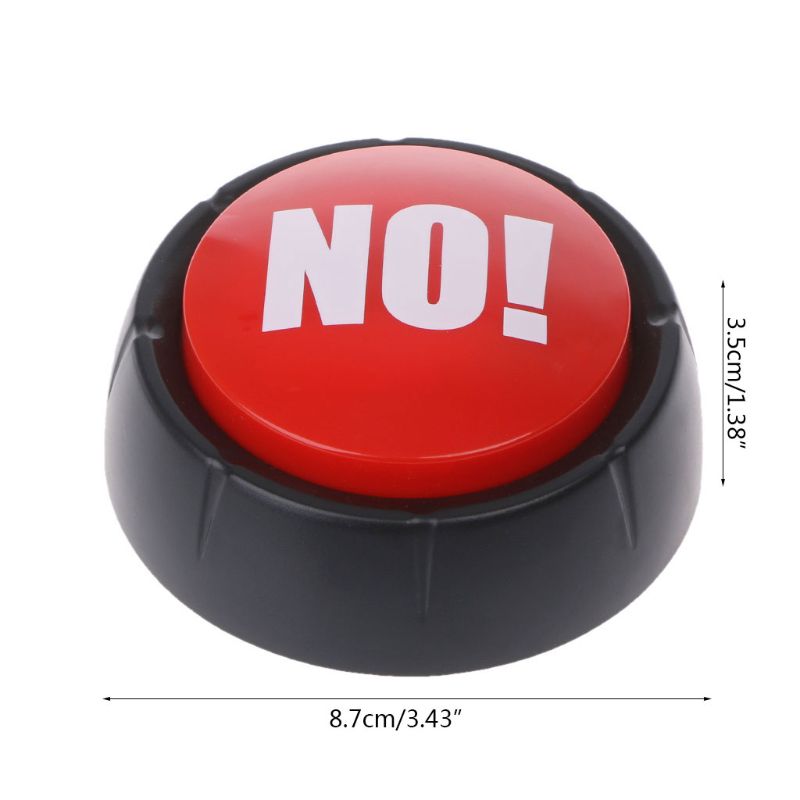 Grote Rode Geen Knop Geen Geluid Knop Desktop Sound Toy Geweldig Voor Ouders Co-Werknemers Gag Joke