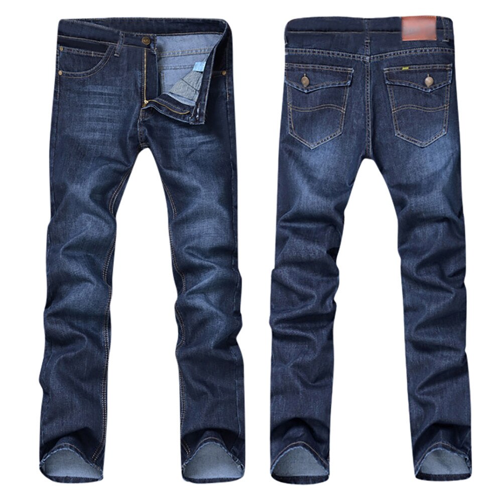 Men Denim Jeans Casual Autumn Winter Hip Hop Pants Male Loose Work Long Trousers men Jeans Pants Slim Fit Denim Jean #10