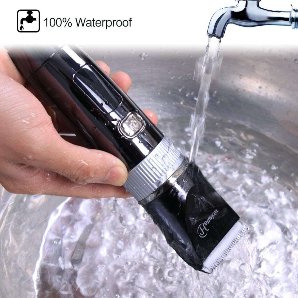 Waterdichte Professionele Draadloze Kapper Tondeuse Voor Mannen Baard Tondeuse Pro Elektrische Haar Snijmachine Een Batterij