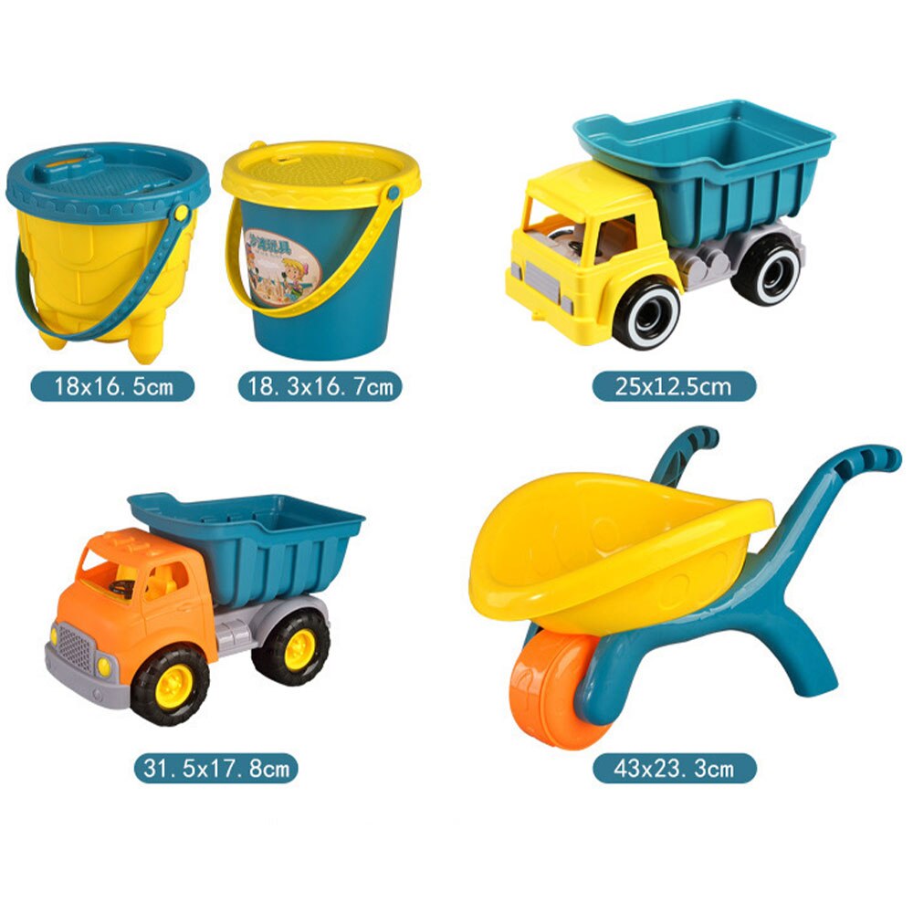 12 pièces camion à benne basculante plage jouets ensemble sable jeu ensemble Sandbox jouets sable pelle arrosoir jouets pour filles garçons enfant plage sable jouets