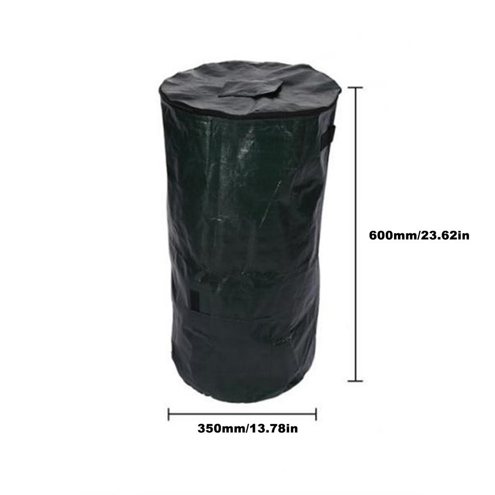 35x60cm Organic Waste Kitchen Garden Yard Compost Bag Environmental Pvc Cloth Planter Kitchen Waste Disposal Organic Bag: 60cm
