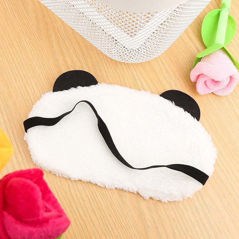 1PCS Nap Eye Shade Cartoon Blindfold Sleep Eyes Cover Travel Rest Patch Blinder Cute Panda Sleeping Eye Mask