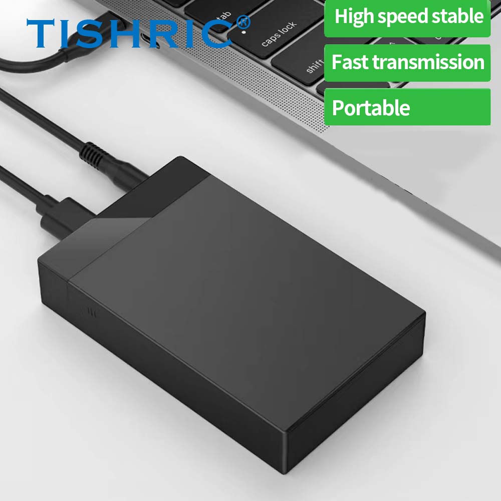 Tishric caixa de disco rígido externo 3.5 hdd ssd sata para usb 3.0 3.1/tipo c 3.5 Polegada caixa de gabinete de disco rígido para computador lapop