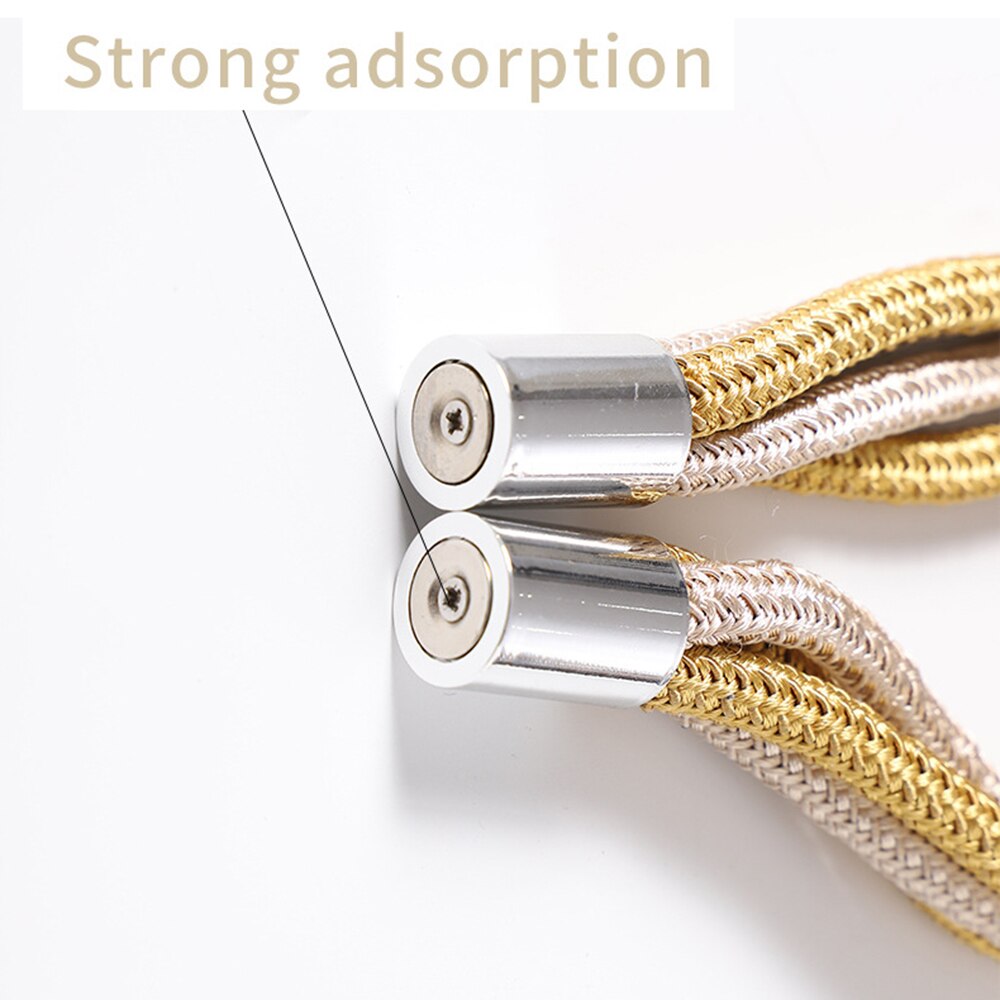 1 Pcs Two-color Chinese Knot Curtain Tie Rope Strap Simple Cotton Rope Magnetic Curtain Tieback Buckle Strap Rope Accessoires