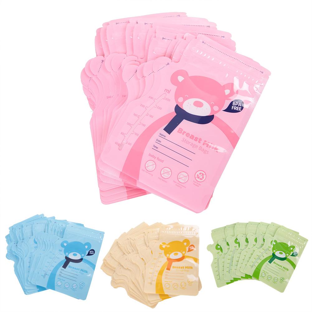 30PCS 250ML Baby Food Storage Breast Milk Storage Bag Disposable BPA Free Baby Safe Feeding Breast-milk Sealed Bag