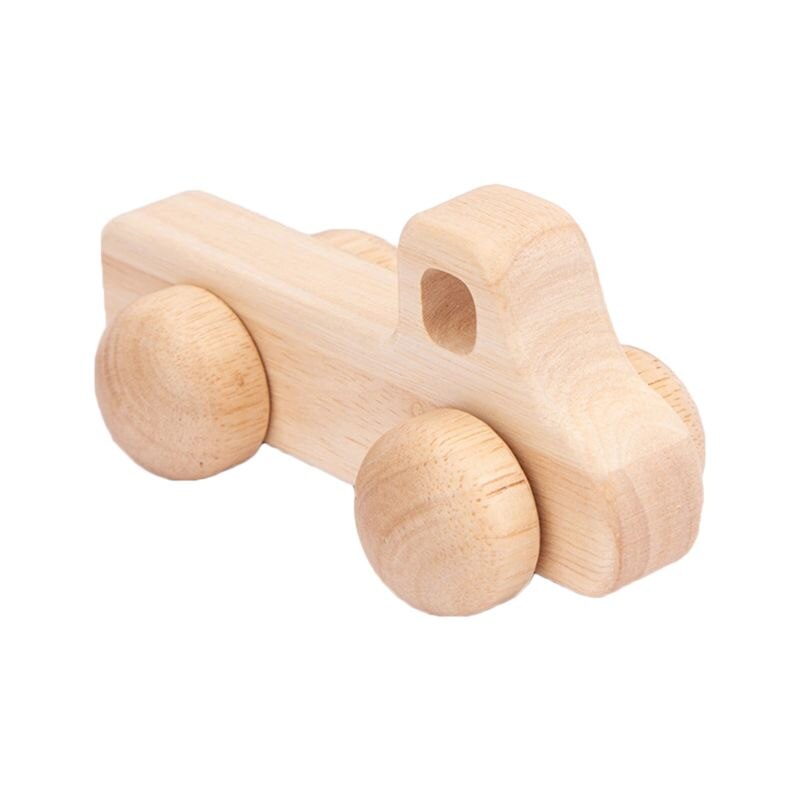 Baby Teething Wooden Car Educational Blocks Teether Infant Grasping Chewing Toys GXMB: A