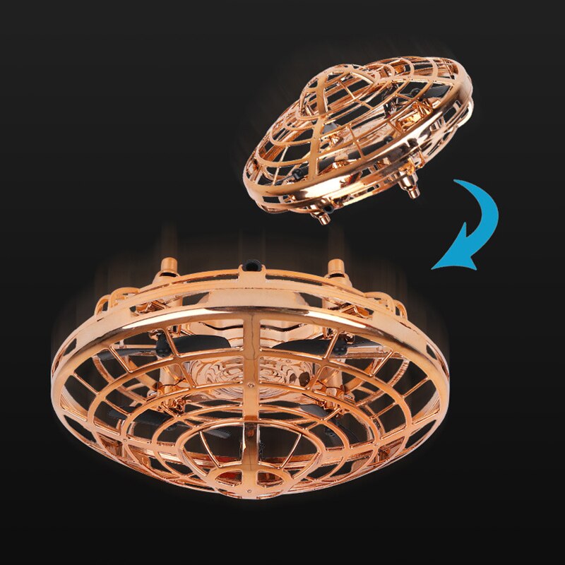 Electronic induction aircraft UFO Model airplane Hand feeling Flying Gesture Sensor Smart Flying Saucer with LED Lights Mini boy