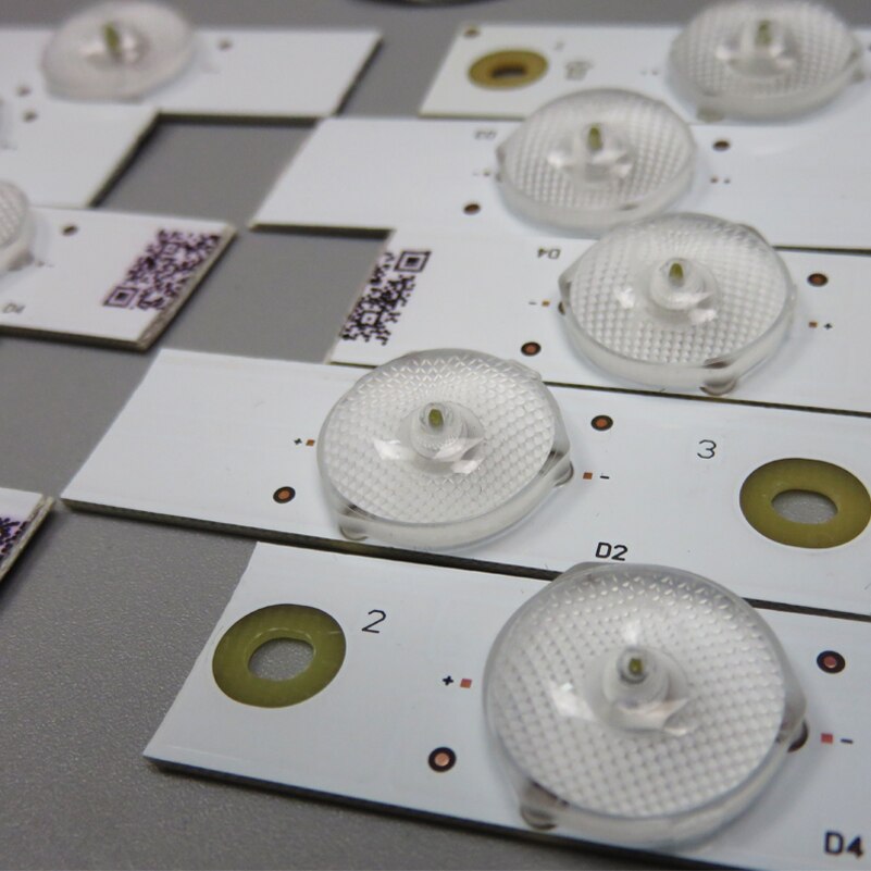 1 verpakking led-lamp met 3v- lampdiode, 32-65 inch tv optische lens flyer achtergrondverlichting, met kabel dubbelzijdige tape, in totaal  of 20 stuks