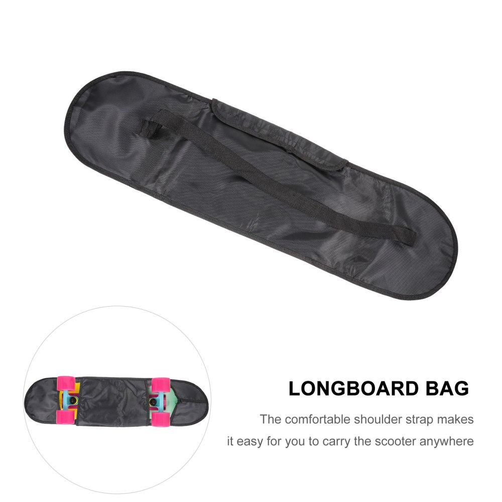 Longboard Bag Skateboard Backpack Skateboard Rucksack (Black)