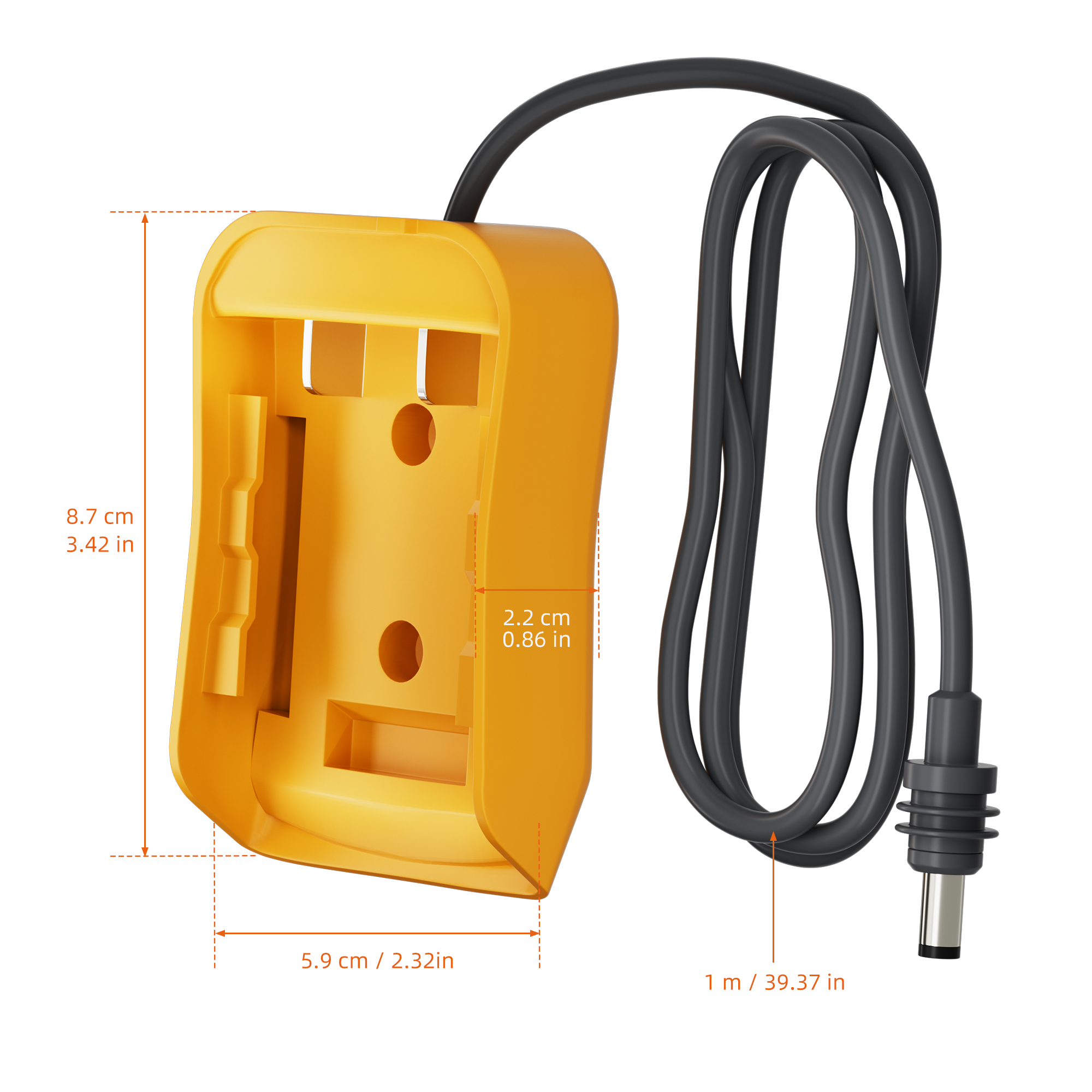 Mini Cable de alimentación Starlink para batería Dewalt, adaptador de cargador Starlink Mini Dewalt de 1M a alimentación CC, Cable de 18AWG, Plug and Play: Default Title