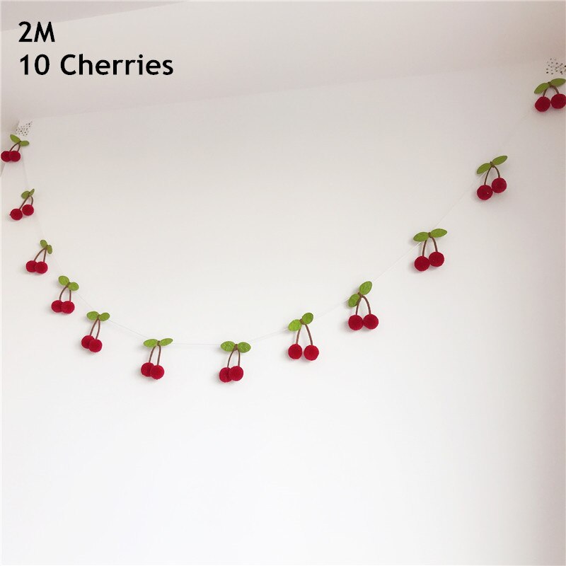 Artesanal padrão de cereja decoração do quarto bebê crianças tenda quarto decoração acessório pendurado na parede pingente para cama do bebê pára-choques: Default Title