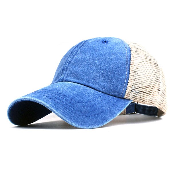 Xthree kvinders mesh baseball kasket til mænd sommer cap snapback hat til kvinder bone gorra casquette hat: Blå