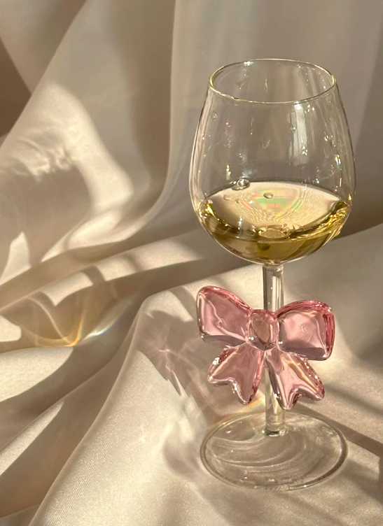 Pink large Bow Glass Decor Glass Cup Goblet Bow Handle Glasses Heat-resistant High Borosilicate Dessert Ice Cream Bowl: Yellow