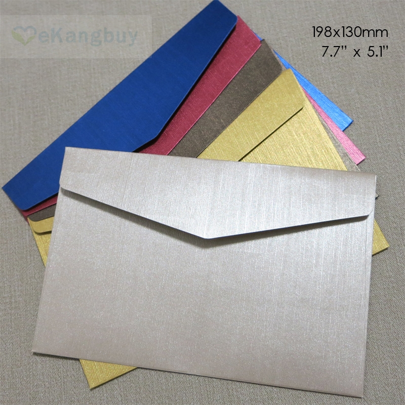 50pcs 198x130mm(7.7" x 5.1") Embossed Specialty Paper Envelope Wedding Business Invitation Envelopes