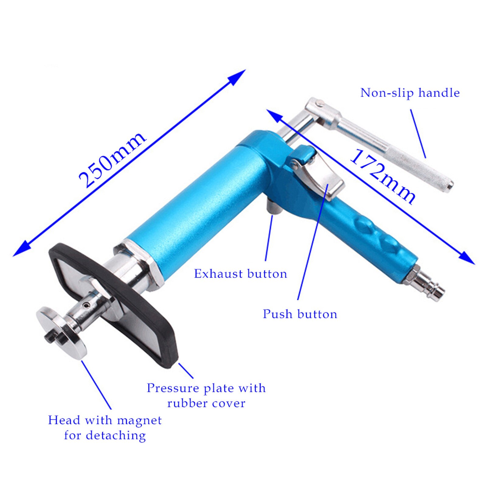 Pinza de freno neumática para coche, pistón operado por aire, herramienta de servicio de viento trasero, pinza de freno de disco trasero