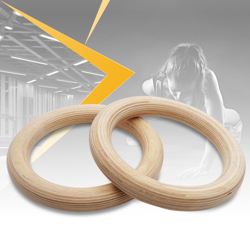 Wooden Gymnastics Ring Olympic Fitness Ring, Home Fitness Equipment Fitness Equipment, Exercise Fitness Pull-Ups And Push-Ups
