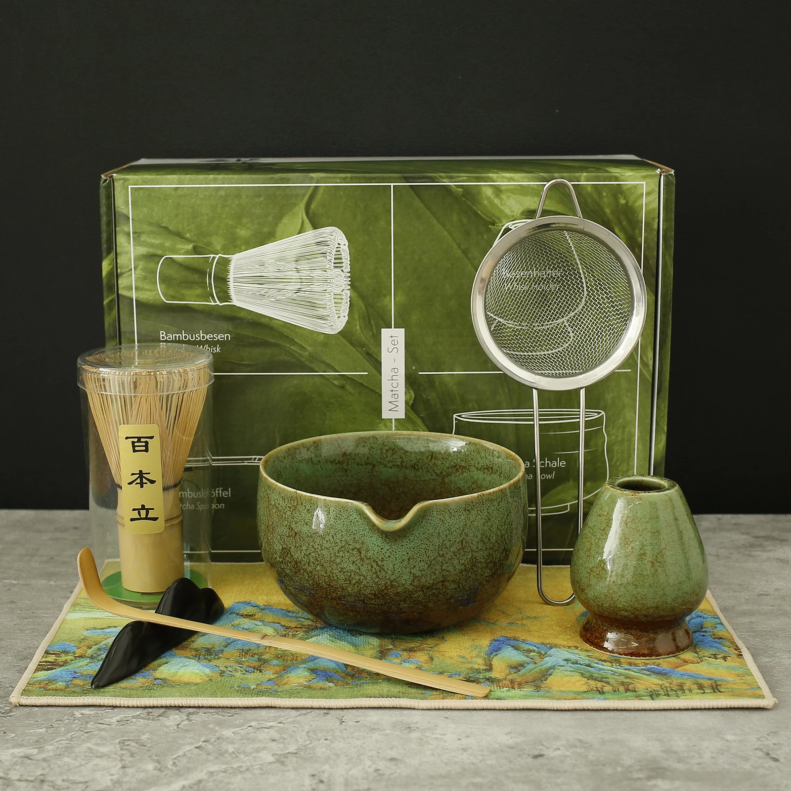 Matcha-garde-set schoon te maken Matcha-theeservies Veelzijdige Matcha-garde en komset Stevige Matcha-kit Inclusief Matcha-komset