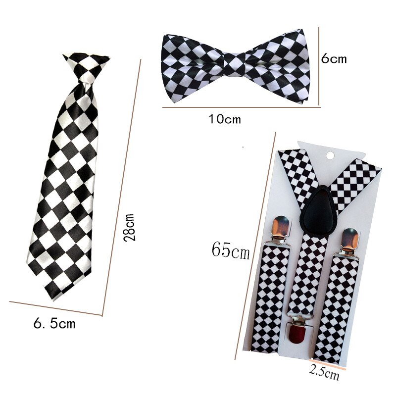 3PCS boys girls Children Kids suspensorio butterfly BowTie Bowknot Tie Necktie suspenders Set For Wedding Party Speech TR0004