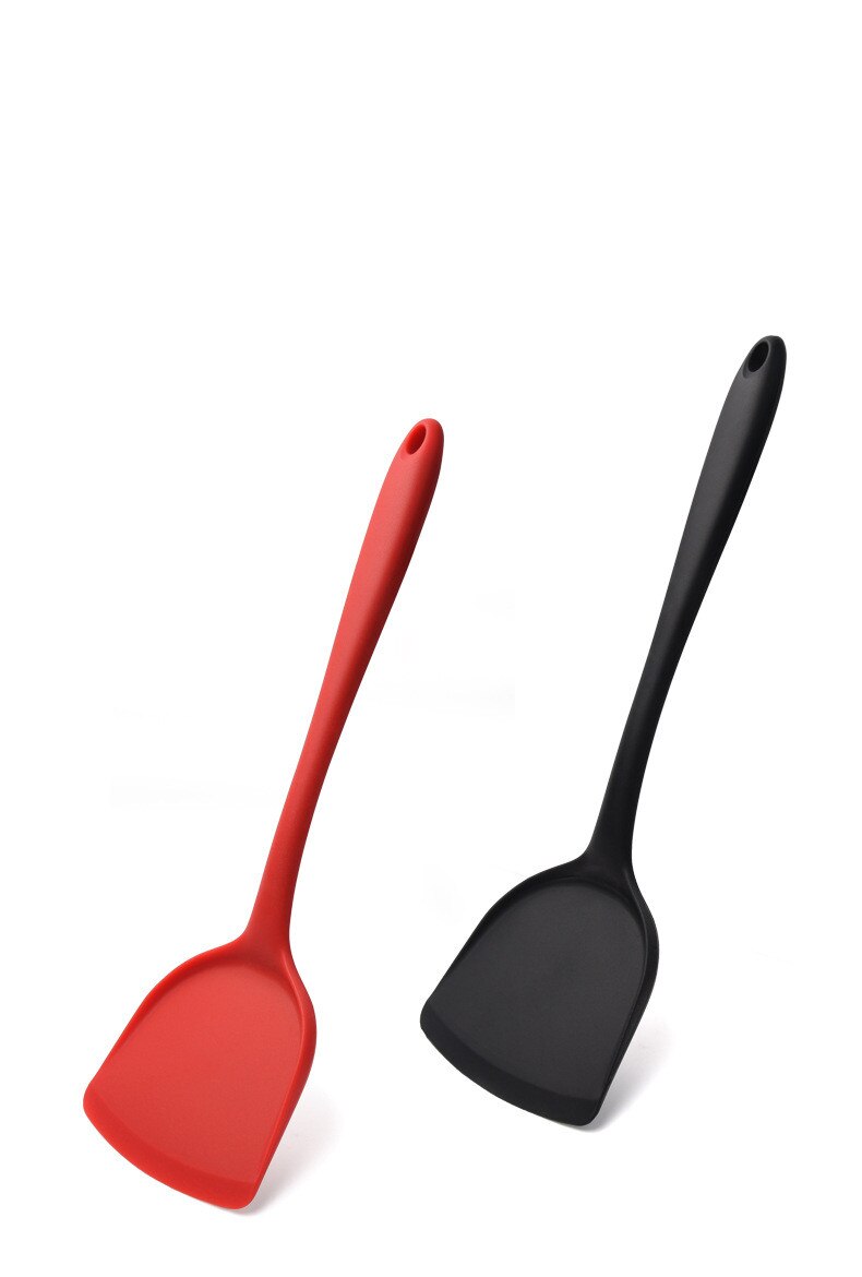 1PC Kitchen Utensil Turners Spatula Heat Resistant Integrate Handle Silicone Spoon Scraper Pan Spatula Cake Kitchen Cook OK 1198