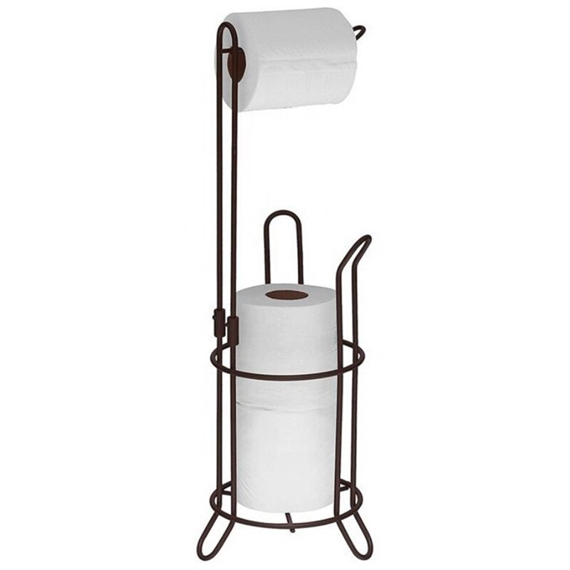 Paper Roll Stand Storage Toilet Paper Towel Storage Stand Organizer Rack Bathroom Vertical Roll Holder