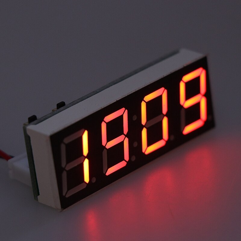 Orologio termometro voltmetro elettronico 12V 5-24V per modulo tenere sotto controllo portato auto auto lungo 50 mm larghezza 19 mm spessore 14 mm: Rosso