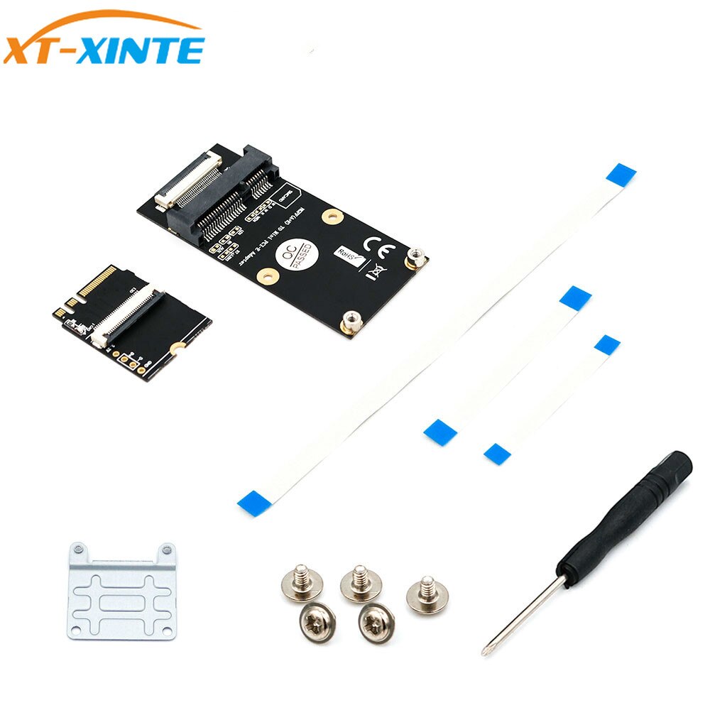 Adaptateur WiFi sans fil M.2 pour clé NGFF A/E/A + E vers Mini PCI-E, câble FPC, pour carte réseau Mini PCI-E pleine grandeur
