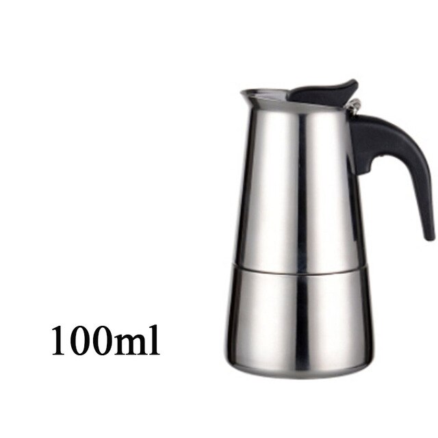 2/4/6/9 kopper rustfrit stål moka espre sso latte percolator komfur top kaffemaskine pot: 2 kopper