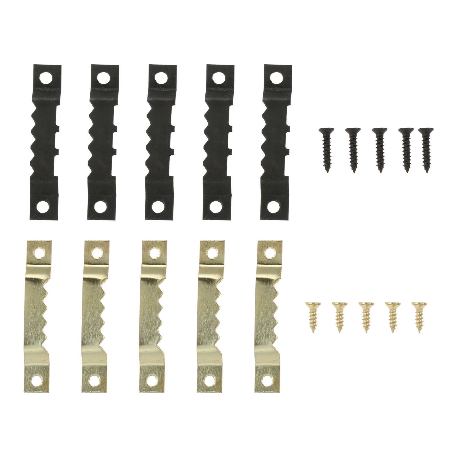 20pcs/set Sawtooth Picture Frame Hanger w/screws Wall Oil Painting Mirror Saw Tooth Hanging Hooks Photo Wall Holder Golden/Black