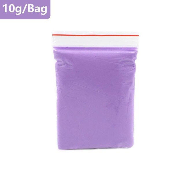 80ml Colorful Cloud Slime Fluffy Polymer Anti Stress Charms Cotton Mud Magic Glue Crystal Clay Plasticine Supplies Kids Toys: 10g Purple