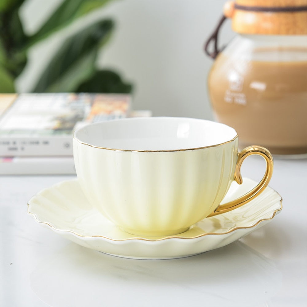 Tasses à café en céramique multicolore, tasses mignonnes, service à thé, ustensiles à expresso, porcelaine créative, moderne Simple, soucoupe en porcelaine