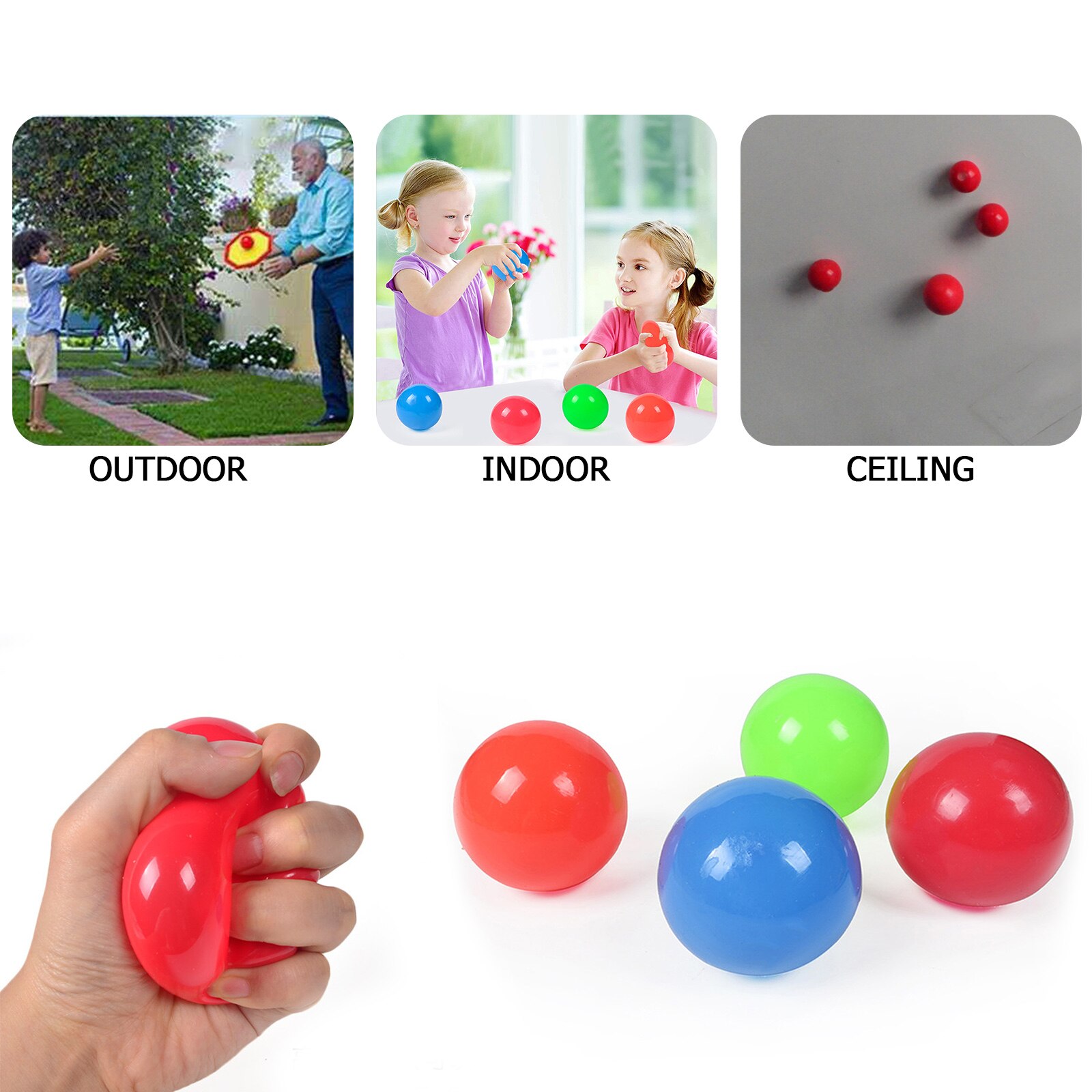 Magia pegajosa TPR bola Diana fluorescente pegajosa Bola de pared de descompresión de juguete de Anti-estrés calabaza juguetes de los niños de alivio de Estrés para Adultos