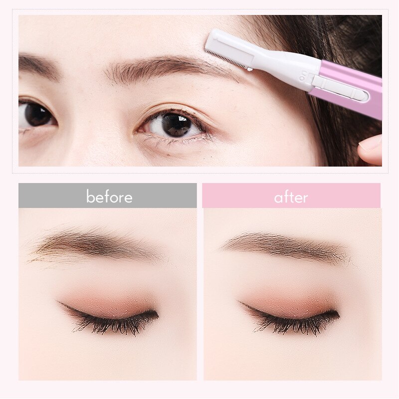 Battery Electric Eyebrow Trimmer Mini Electric Epilator Lady Body And Face Hair Remover Portable Female Eyebrow Cutter 42