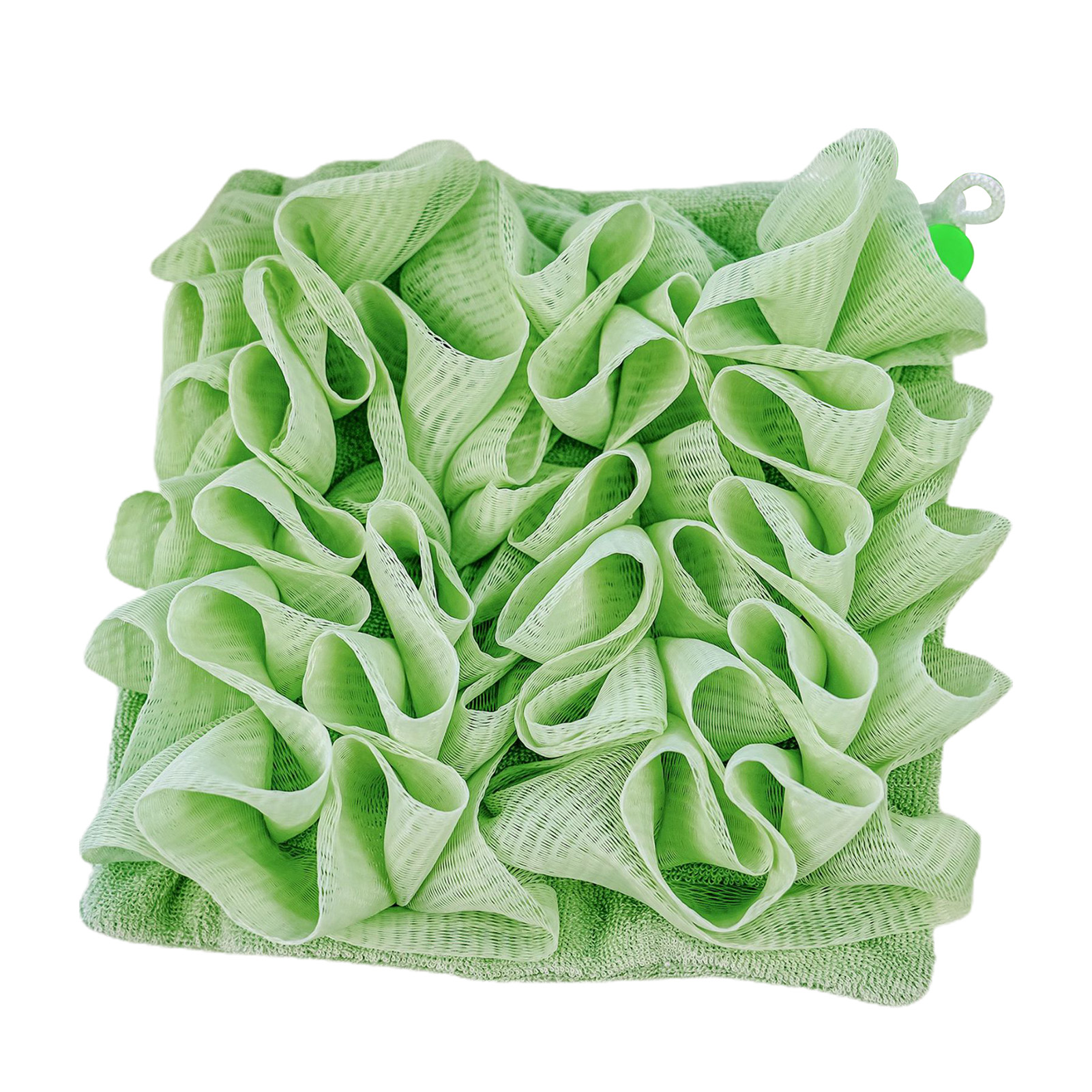 2 In1 Body Bad Spons Super Zachte Exfoliërende Loofahs Douchebal Hantable Scrub Handdoek Badbal Voor Lichaamsreinigingsborstel: Black