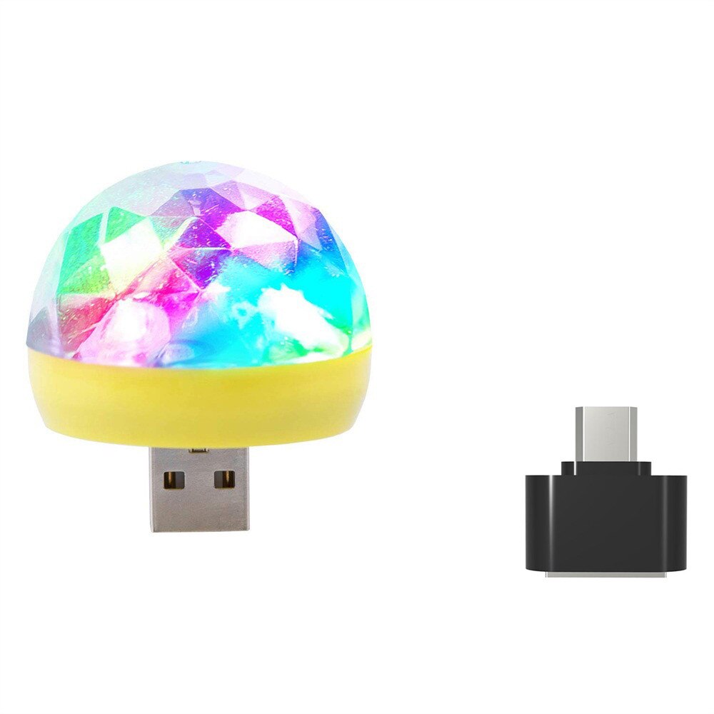 Led-bühnenlicht mit sprachsteuerung, handy-usb-mini-kristallkugel, kleine magische kugelleuchte, bunte rgb-lampe mit sprachsteuerung: Ich