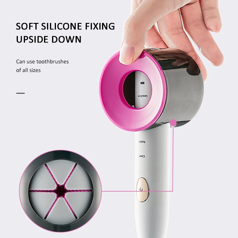 Electric Toothbrush Holder Free Punching Wall-mounted Suction Wall Bathroom Shelf Bathroom Dental Storage Shelf Accessories