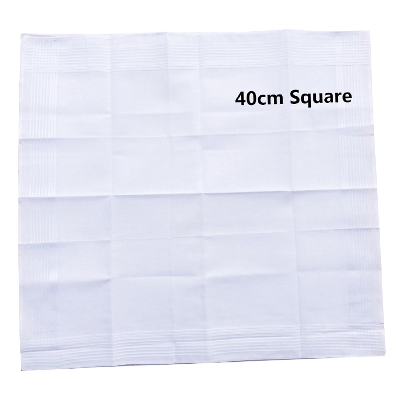 BAIYIXIN Handkerchiefs, Mens Cotton White Hankerchiefs,Pocket Square Hankies/Pocket Hankies 6Pieces