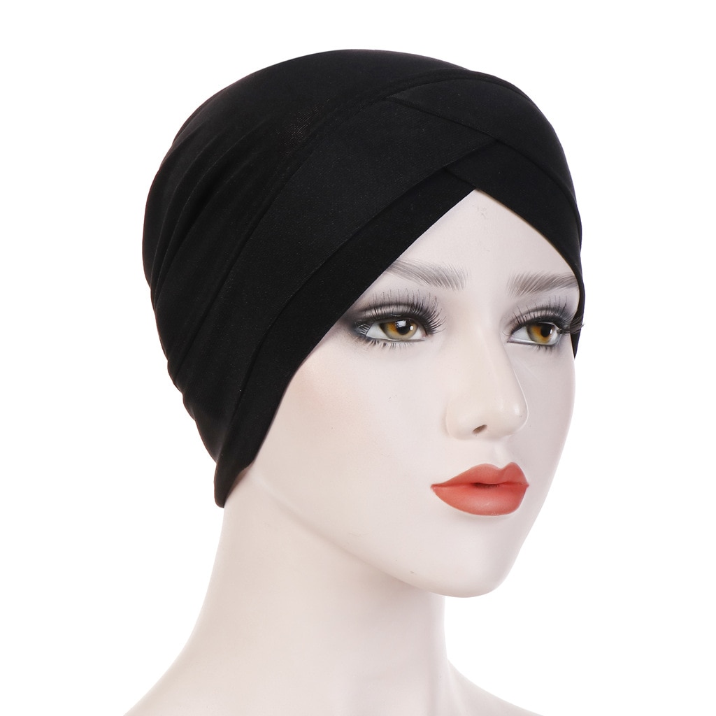 JTVOVO RUNMEIFA Modal Full Wrapped Forehead Cross Inner Headscarf Balaclava Elastic Beanie Muslim Women Stylish Hijab