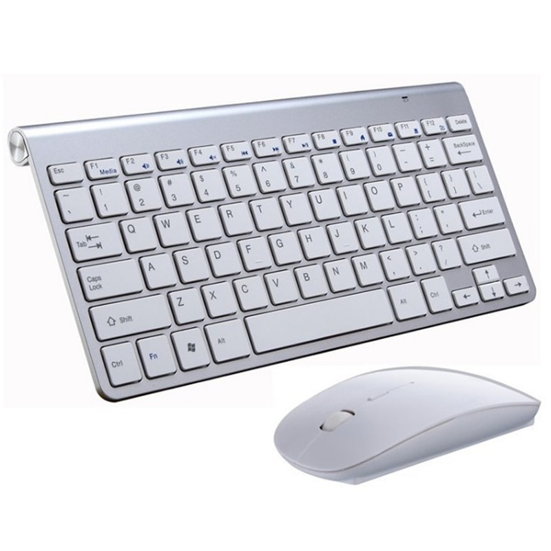 Trådløst tastatur 2.4g mus mini multimedia tastatur mus kombinasjonssett for stasjonær pc bærbar pc mac notebook smart kontorrekvisita