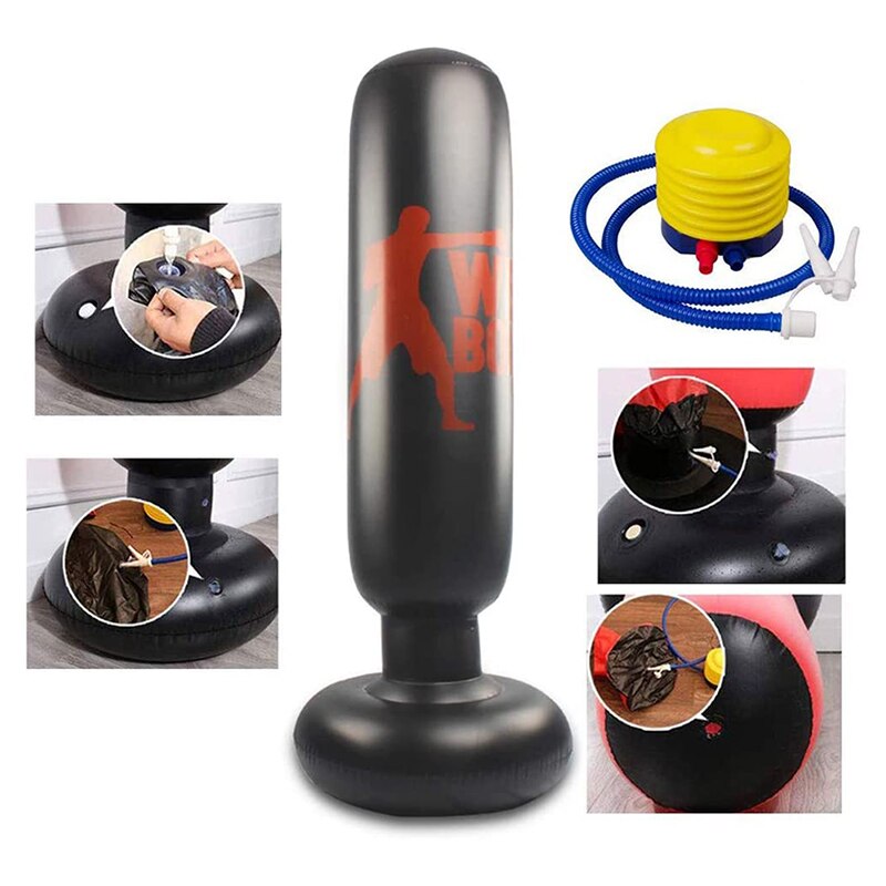 Boxen Aufblasbare Boxsack Boxen Stanzen Kick Training Tumbler Bag Indoor Druck Relief Sandsack Zu Hause Fitness Ausrüstung