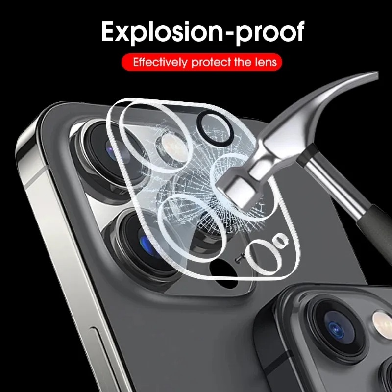 Protector de lente de cámara para iPhone 16 Pro Max 16plus 16pro 16 15 14 Plus 13 mini accesorios de cubierta de protección de vidrio templado 5 uds