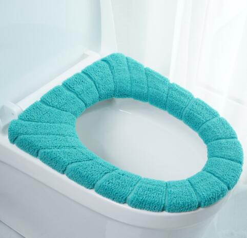 Tapis de toilette universel, épais, doux, quatre saisons, automne-hiver, housse de siège de toilette, coussinets chauds lavables, 30cm: green